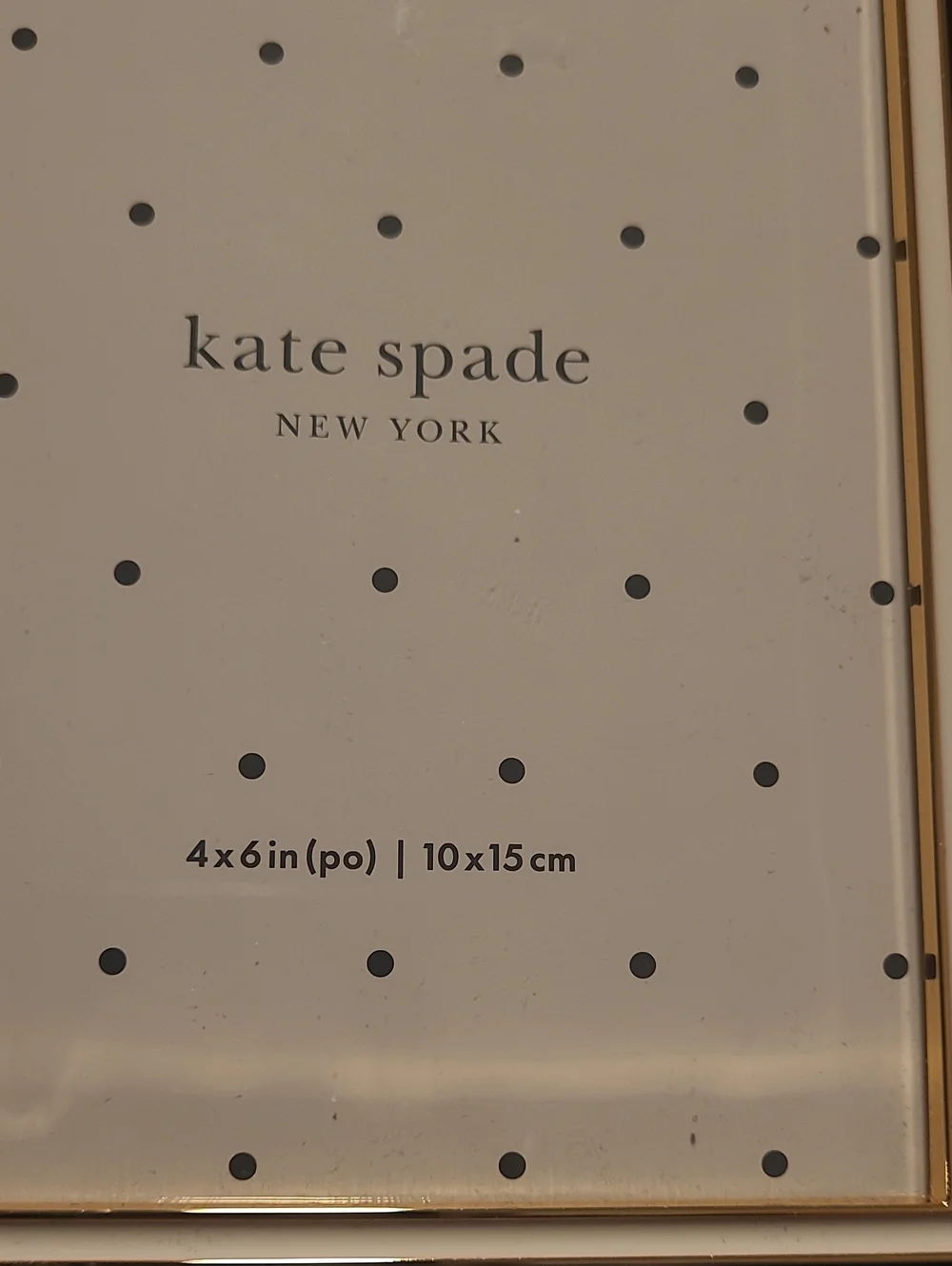 kate spade Black and Gold Polished Photo Frame - 4x6